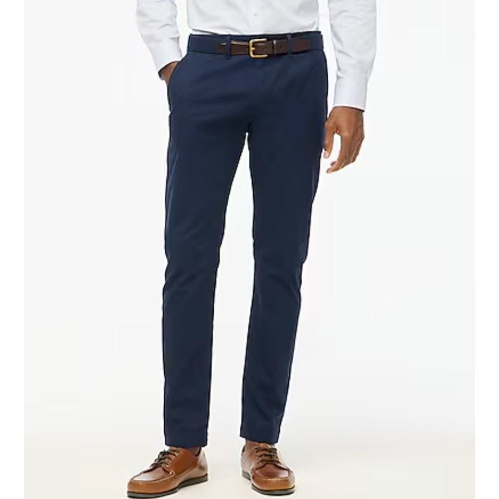 J Crew Factory Slim Fit Flex Chino Pants Navy Blue Mens 30x32 Thermal‎ Golf Prep